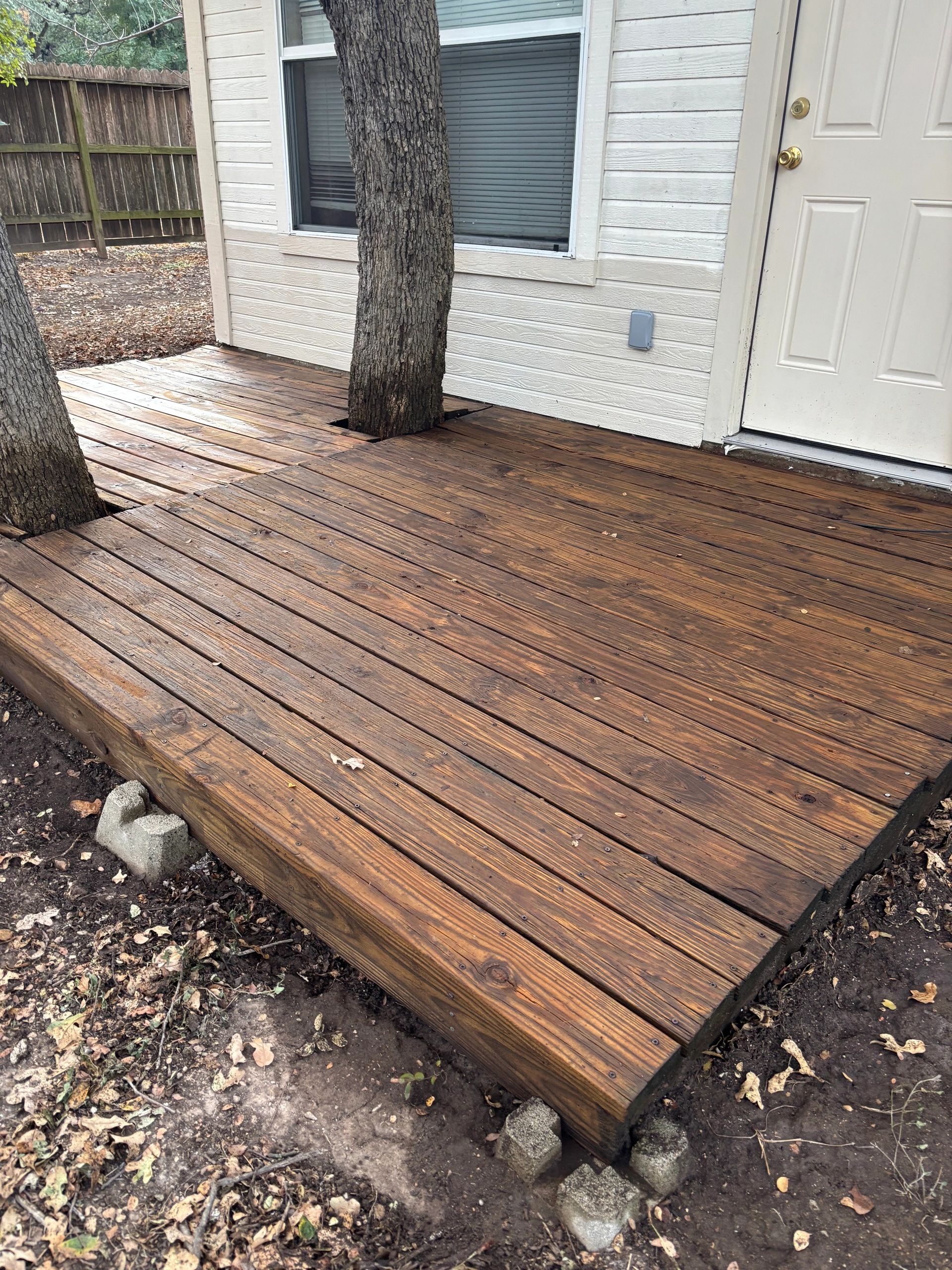 Deck wood cleaning and restoration