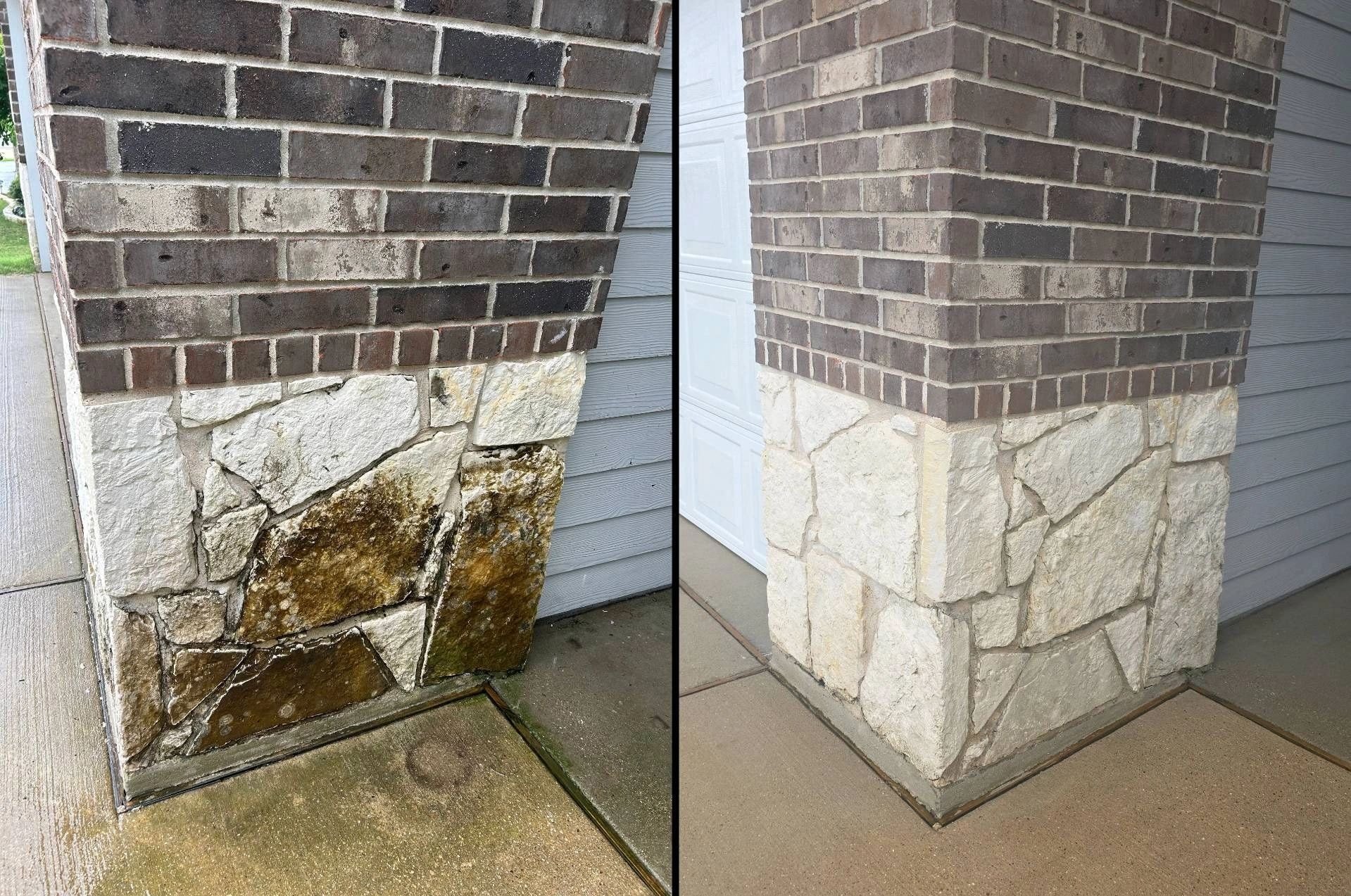 Commercial storefront after pressure washing